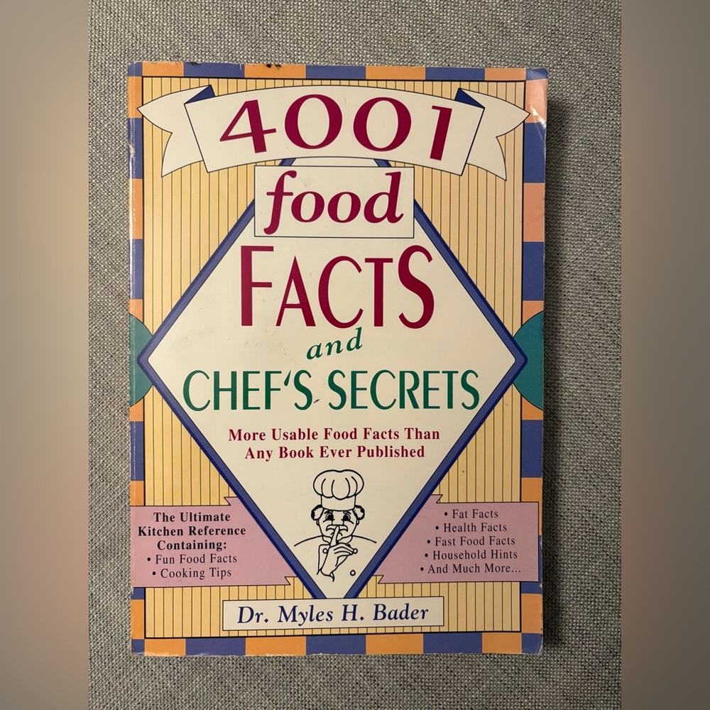 4001 Food Facts and Chef's Secrets Book